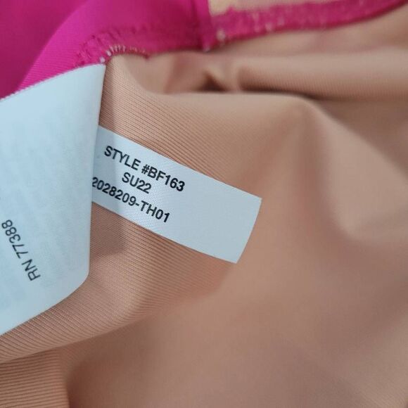 J Crew V-neck One-Piece Fushia Pink Swimming Suit Plus Sz 18 Plunging V-Neck - Picture 7 of 10